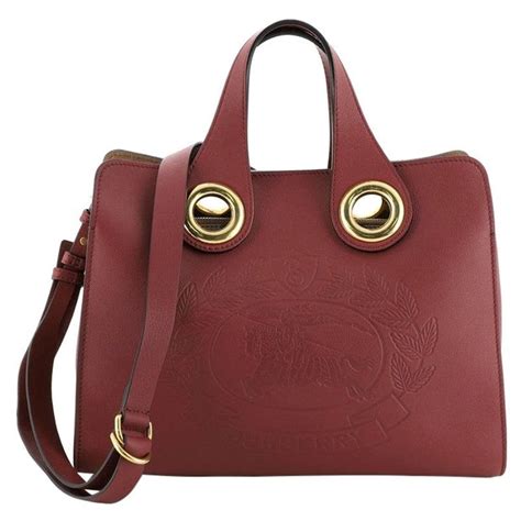 burberry leather crest grommet tote|net a porter Burberry bag.